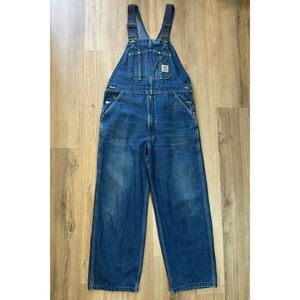 Carhartt Men's 38 Jean Overalls Carpenter Painter Outdoor Farmer Workwear Denim